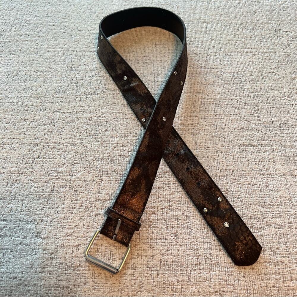 Women’s Brown Belt w/ Metallic Shimmer Dusting Size 4